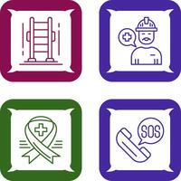 Ladder and Support Icon vector