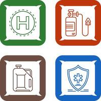 Helipad and Oxygen Icon vector