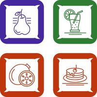 Pear and Orange Juice Icon vector