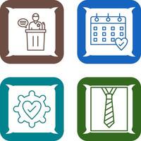 Debate and Calendar Icon vector