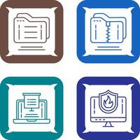 Folder and Compressed Icon vector