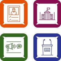 Ballot and Parliament Icon vector