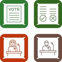 Voting Result and Vote Icon vector