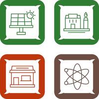 Solar Energy and Factory Icon vector