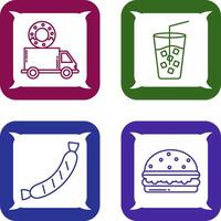 Delivery Truck and Cold Drink Icon vector