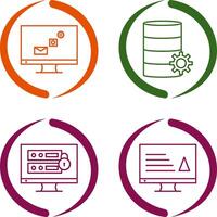 digital marketing and database management Icon vector