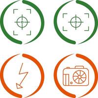 focus vertical and focus horizontal Icon vector