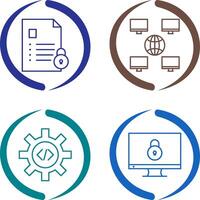 confidentiality and company network Icon vector
