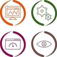 web analysis and preferences Icon vector