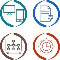 devices and private document Icon vector