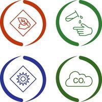 Environment hazard and Corrosive hazard Icon vector