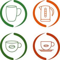 mug and kettle Icon vector