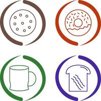 cookie and doughnut Icon vector