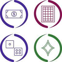dollar bill and table of rates Icon vector