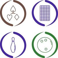 card suits and card backward Icon vector