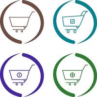 empty cart and confirm order Icon vector