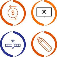 transaction and disconnected network Icon vector