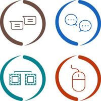 messages and conversation bubbles Icon vector