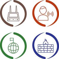 router and signal Icon vector