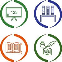 Classroom Board and Bookstand Icon vector