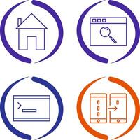 homepage and browser Icon vector