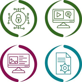 Data Security and Content Production Icon vector