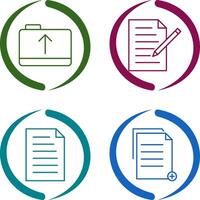 folder and edit document Icon vector