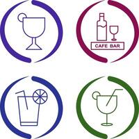 drinks cafe and sherry Icon vector