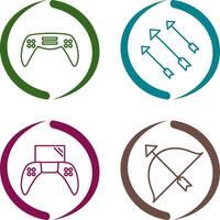 Gaming Console and Arrows Icon vector