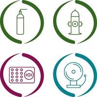 hydrant and oxygen tank Icon vector