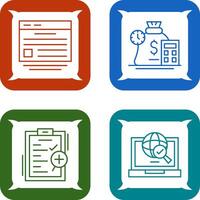 Website and Expense Icon vector