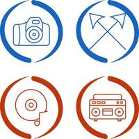 Camera and Arrows Icon vector