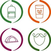 Backpack and Coffee Icon vector