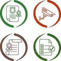 Document and Cctv Icon vector