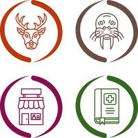 Deer and animal Icon vector