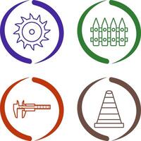 Saw Blade and Fence Icon vector