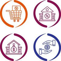 Shopping Tax and estate Icon vector