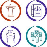 Podium and Law Icon vector