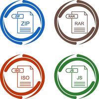 ZIP and RAR Icon vector