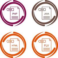 PHP and Java Icon vector