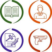 Book and Judge Icon vector