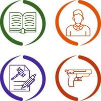 Book and Judge Icon vector