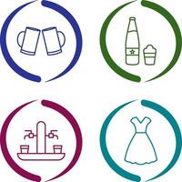 Beers Toasting and Beer Icon vector