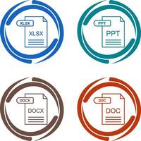 XLSX and PPT Icon vector