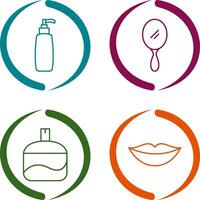 Cosmetic Product and Mirror Icon vector