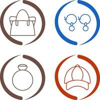 Bag and Earrings Icon vector