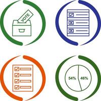 Casting Vote and Ballot Paper Icon vector