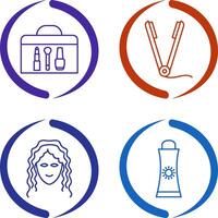 Cosmetics and Straightener Icon vector