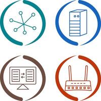 Internet and Server Network Icon vector