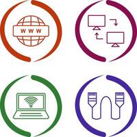 Sharing Systems and World Wide Icon vector